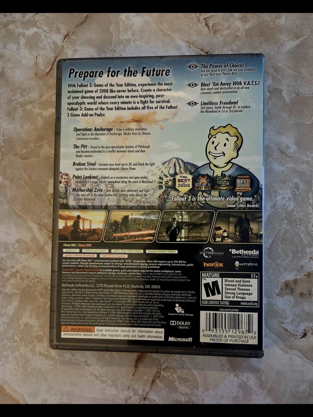 Fallout 3: Game of the Year Edition for Xbox 360 - Bethesda (Black)